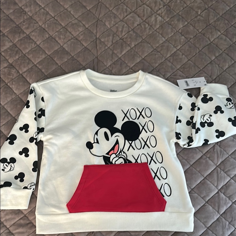 Disney Mickey Mouse White and Black Hoodie